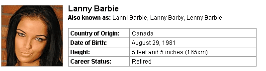 Pornstar Lanny Barbie