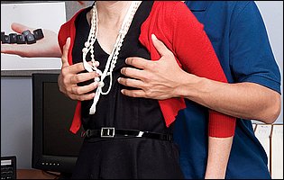 Hot secretary Layla Red getting fucked by her young co-worker in the office