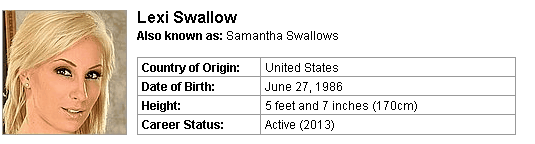 Pornstar Lexi Swallow