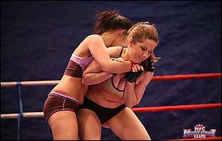 Hot wrestling match between Lexy Little and Nicole Sweet