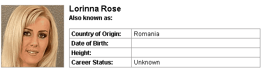 Pornstar Lorinna Rose