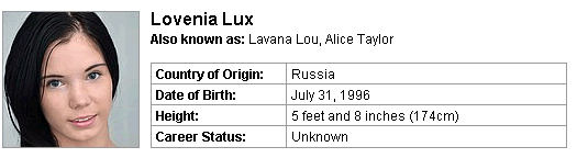 Pornstar Lovenia Lux