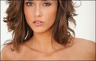 Gorgeous brunette Malena Morgan poses for camera