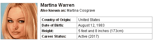 Pornstar Martina Warren