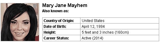 Pornstar Mary Jane Mayhem