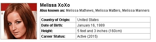 Pornstar Melissa XoXo