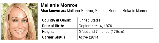 Pornstar Mellanie Monroe