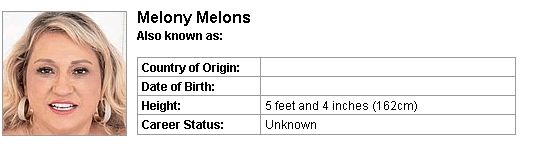 Pornstar Melony Melons
