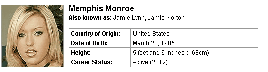 Pornstar Memphis Monroe