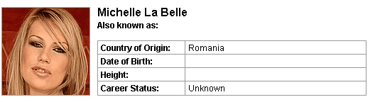 Pornstar Michelle La Belle