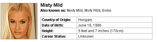 Pornstar Misty Mild