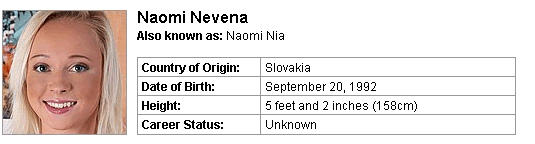 Pornstar Naomi Nevena