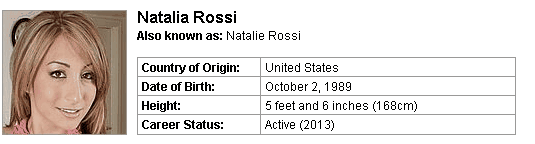 Pornstar Natalia Rossi