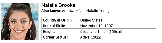 Pornstar Natalie Brooks