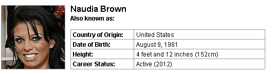 Pornstar Naudia Brown