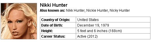 Pornstar Nikki Hunter