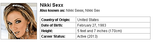 Pornstar Nikki Sexx