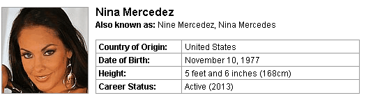 Pornstar Nina Mercedez