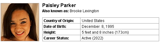 Pornstar Paisley Parker
