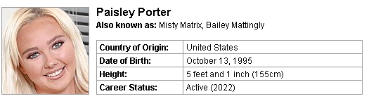 Pornstar Paisley Porter