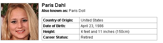 Pornstar Paris Dahl