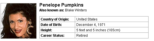 Pornstar Penelope Pumpkins