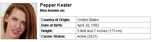 Pornstar Pepper Kester