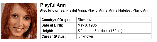 Pornstar Playful Ann