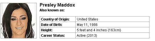 Pornstar Presley Maddox