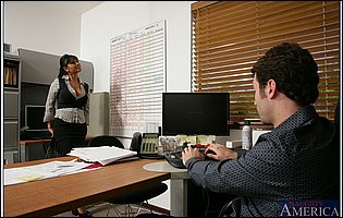 Priya Rai getting fucked by James Dee in the office