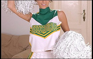 Cute cheerleader Raylene Richards showing off her nice feet