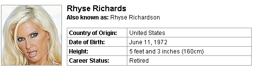Pornstar Rhyse Richards