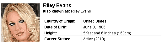 Pornstar Riley Evans