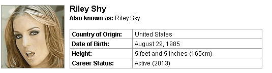 Pornstar Riley Shy