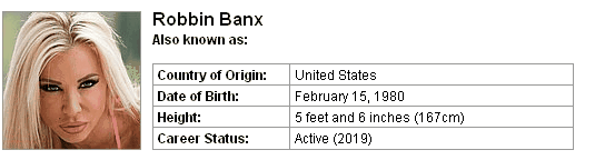 Pornstar Robbin Banx