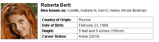 Pornstar Roberta Berti