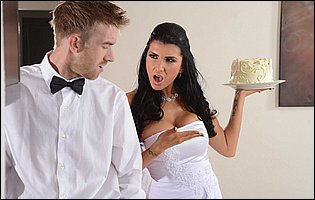 Naughty bride Romi Rain takes huge dick in her tight pussy