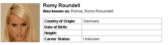 Pornstar Romy Roundell