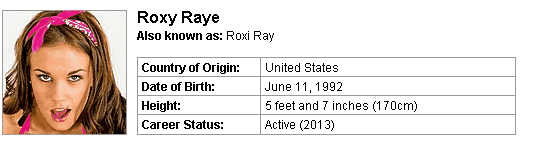 Pornstar Roxy Raye