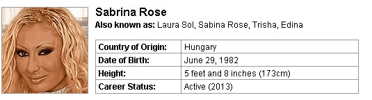 Pornstar Sabrina Rose