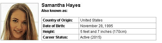 Pornstar Samantha Hayes