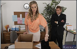 Beautiful Samantha Saint getting fucked in the office
