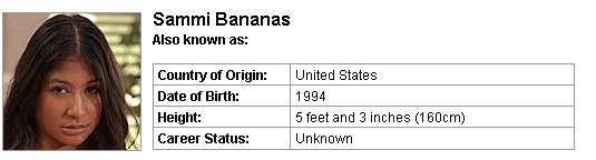 Pornstar Sammi Bananas
