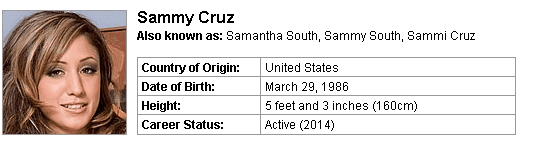 Pornstar Sammy Cruz