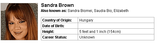 Pornstar Sandra Brown