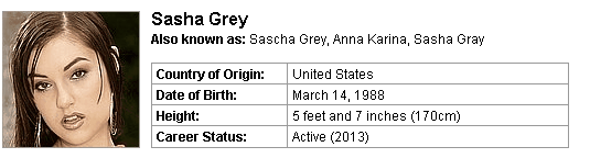 Pornstar Sasha Grey