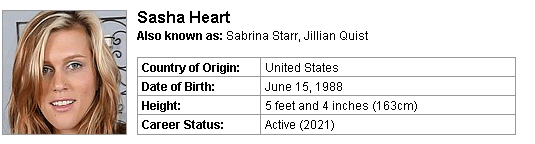 Pornstar Sasha Heart