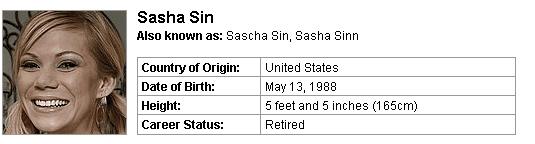 Pornstar Sasha Sin