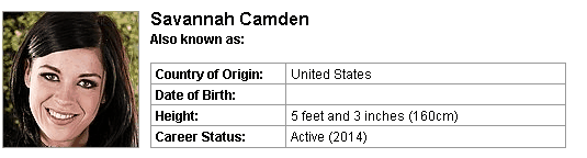 Pornstar Savannah Camden
