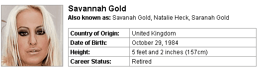 Pornstar Savannah Gold